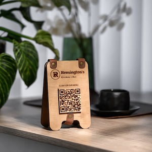 Expositor de menú con código QR, letrero para escanear para pagar, menú con código QR, expositor de menú de sobremesa