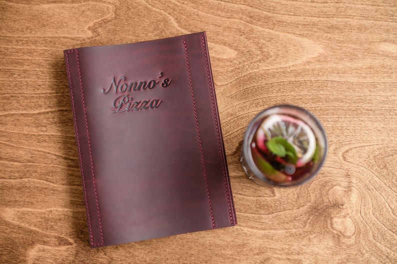 Leather Menu Cover A5 With Ring Binder Mechanism Menu Holder Etsy New