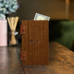 Veneered HDF Bill Presenter, Restaurant Check Holder, Logo Engraving