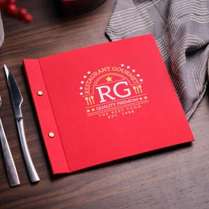 Stoff-Menü-Abdeckung, anpassbarer Restaurant-Menü-Halter, Menü-Hülle für austauschbare Blätter, minimalistisches Design, personalisierter Ordner