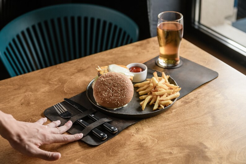 Custom Leather Placemat Restaurant Table Mat With Etsy