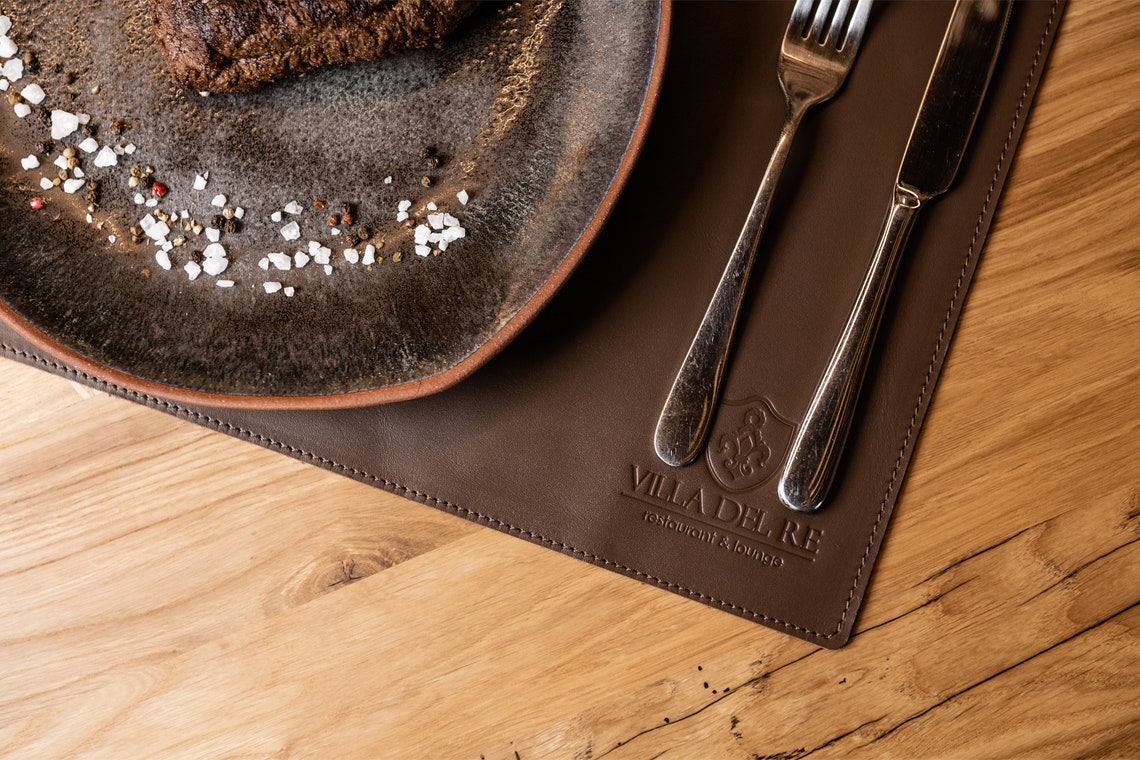 Custom Leather Placemat Restaurant Table Mat With Etsy