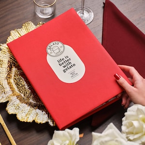 Porta-cardápios com folhas trocáveis, capas de cardápio, pasta para prancheta, capa de couro sintético para cardápio, porta-cartão de bebidas personalizado para cardápio