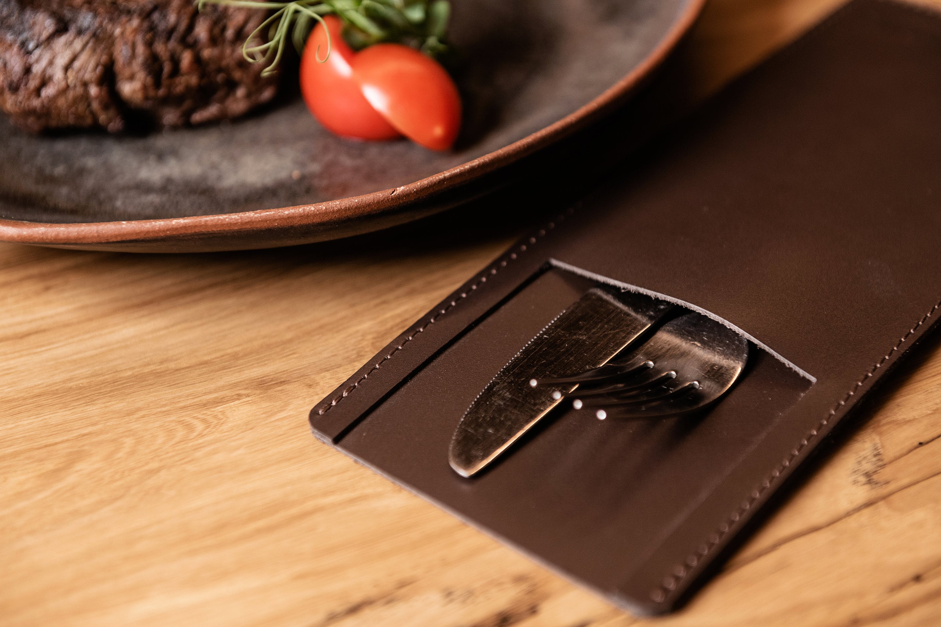 Leather Cutlery Holder Restaurant Cutlery Case Custom Etsy