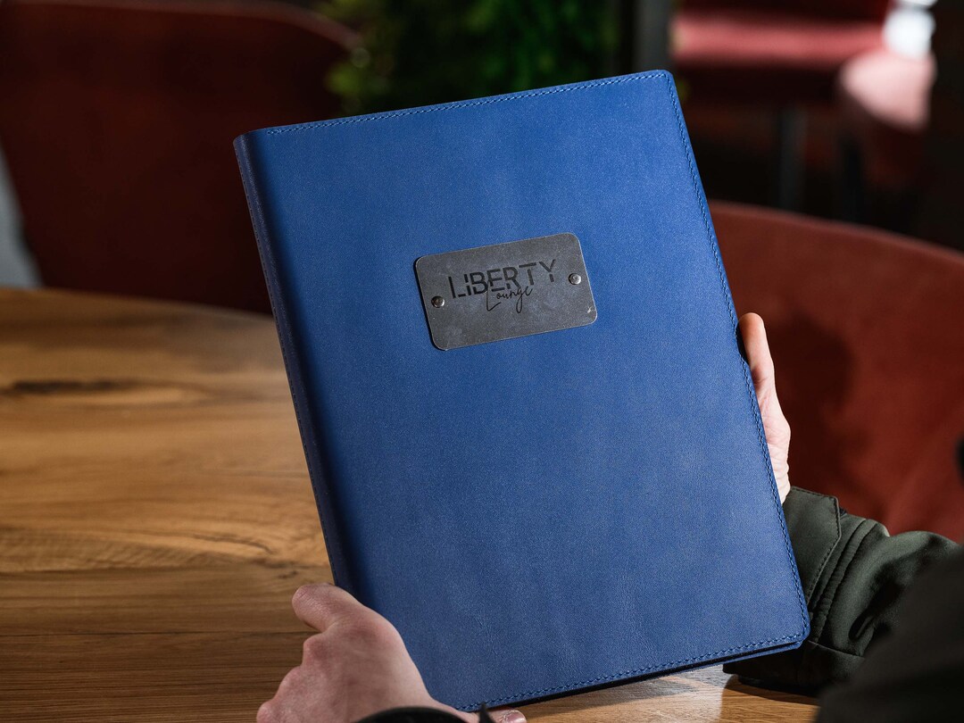 Twolayer Leather Menu Folder A4 on Screws Leather Menu Etsy