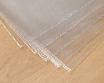 Plastic Menu Sleeves for Wide Menu Covers, Clear Menu Sheet Protectors, Punched or Fold-Over, Set of 2 to 10