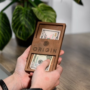 Bill Presenter, Guest Check Holder for Restaurant, Cafe Bar Bill Holder, Wooden Receipt Presenter, Money Holder