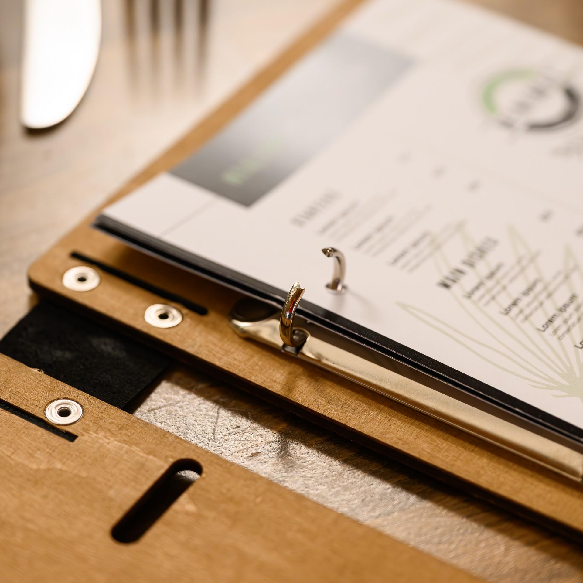 Handmade Wooden Menu Folder, Rustic Restaurant Menu Binder - Etsy