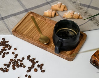 Customized Oak Serving Tray, Rustic Wooden Decor, Free Engraving