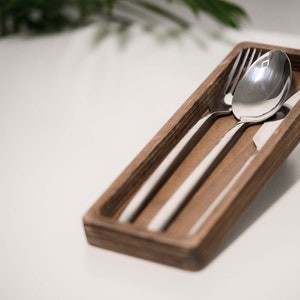 Portacubiertos de madera, portacubiertos de mesa, estuche para cubiertos de restaurante, portacubiertos personalizado con personalización