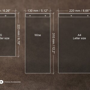 Wooden Menu Board with Leather Cover suitbale for A5 Sheets , Menu cover with Embossing, Restaurant Menu Folder, Leather Custom Menu Cover image 5