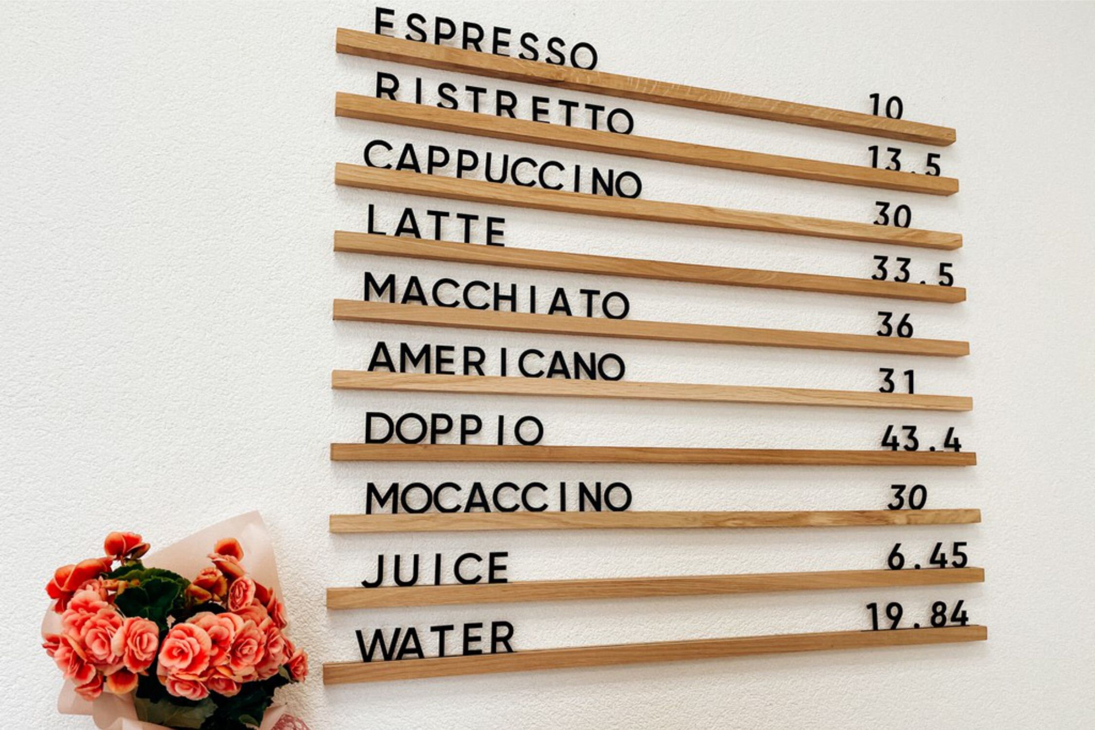 Menu Board Oak Menu Board Wall menu Changeable Letter Etsy