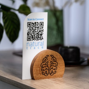 Personalised Acrylic QR Menu Stand with Logo, QR Menu Holder, Restaurant Menu Stand, Custom Acrylic Sign