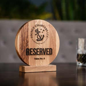 Tabletop reserve plate, Reserved Table Sign, Reserved Sign, Table Number, Reserved Restaurant Sign, Wedding Sign, Reserved Wedding Sign