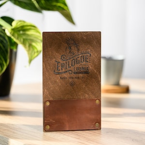 Bill Holder with Logo Engraving, Personalized Check Holder, Unique Check Presenter, Guest Check Holder, Meal Invoice Holder, Check Wallet