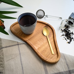 Personalized Serving Board, Rustic Wooden Tray for Hotels, Coffee and Tea Table Tray for Cafe, Decorative Kitchen Tray