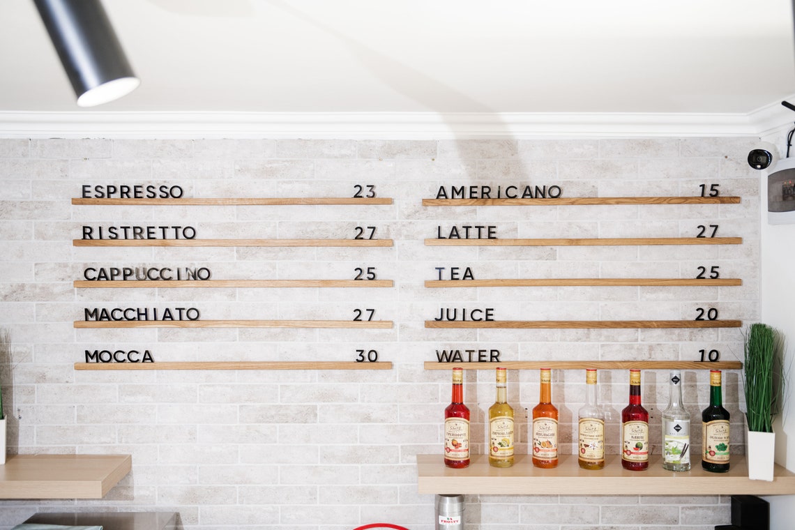 Menu Board Oak Menu Board Wall menu Changeable Letter Etsy