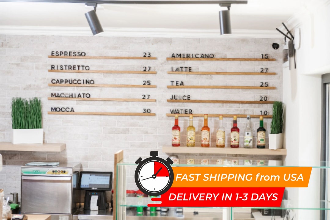 Wall Menu Changeable Letter Board Menu Board Oak Menu Etsy