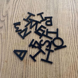 Conjunto adicional de letras acrílicas para quadro de menu de parede