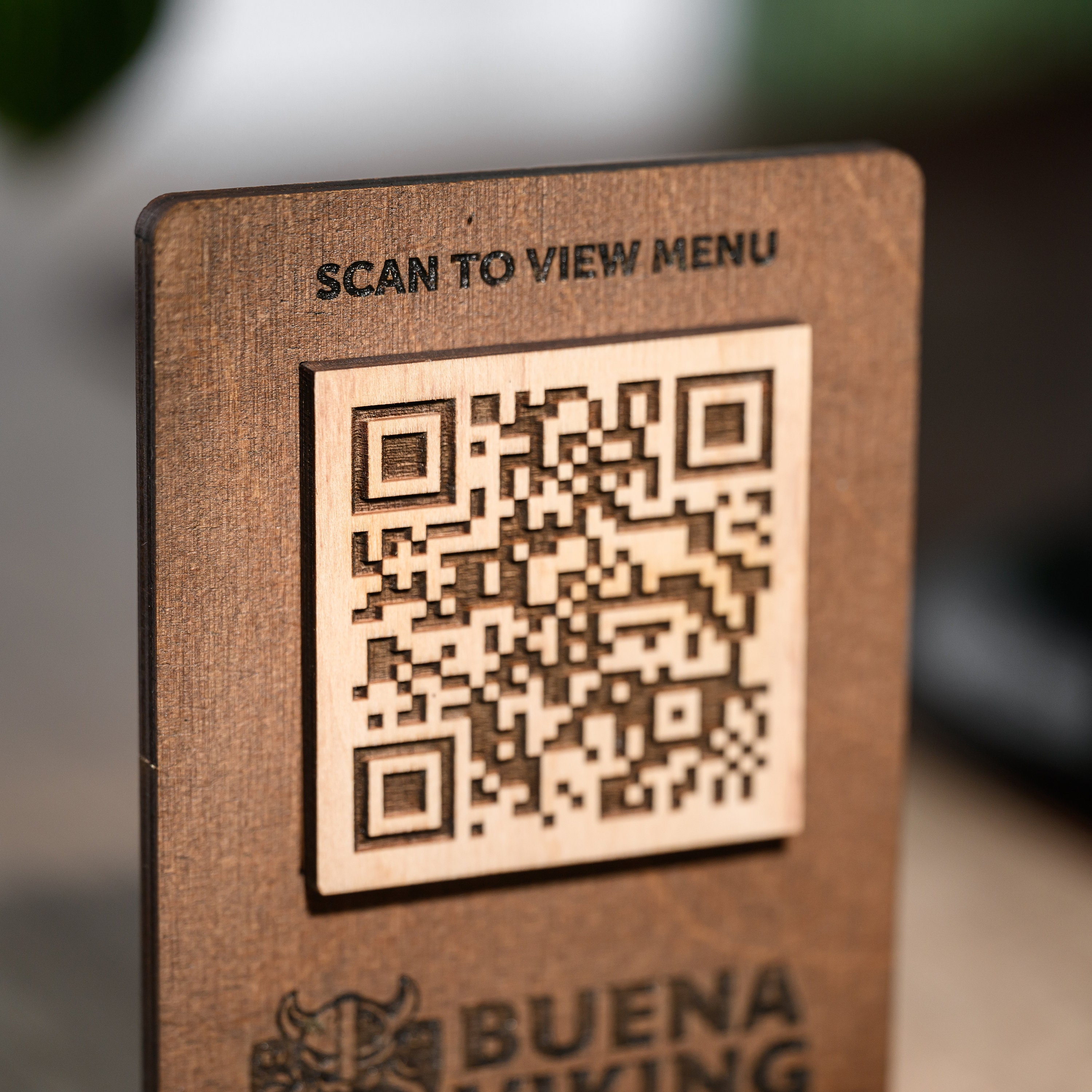 QR Code Sign, Payment Sign, Wooden QR Code Stand, Personalized QR Code ...