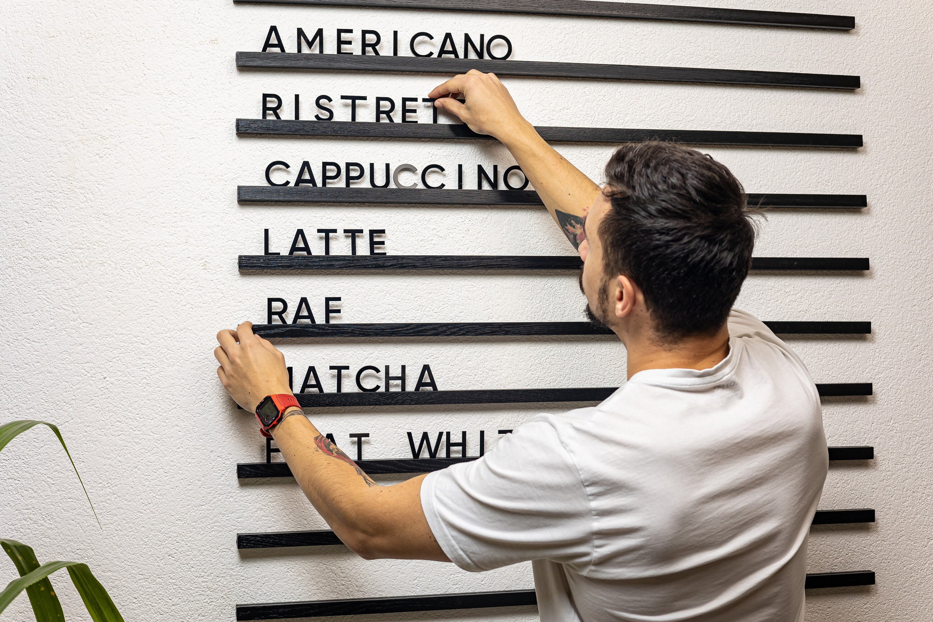 Menu Board Oak Menu Board Black Wall Menu Changeable Letter Etsy UK