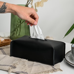 Hotelzimmer Serviettenhalter, Leder Hotel Taschentücherbox mit Logo Prägung, Restaurant Serviettenhalter, Personalisierte Taschentücherbox