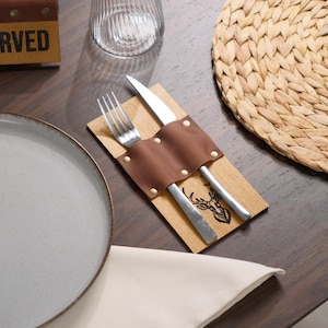 Personalized Wooden Cutlery Holder – Custom Utensil Organizer for Restaurants & Cafés