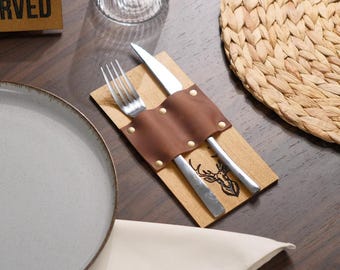 Personalized Wooden Cutlery Holder – Custom Utensil Organizer for Restaurants & Cafés
