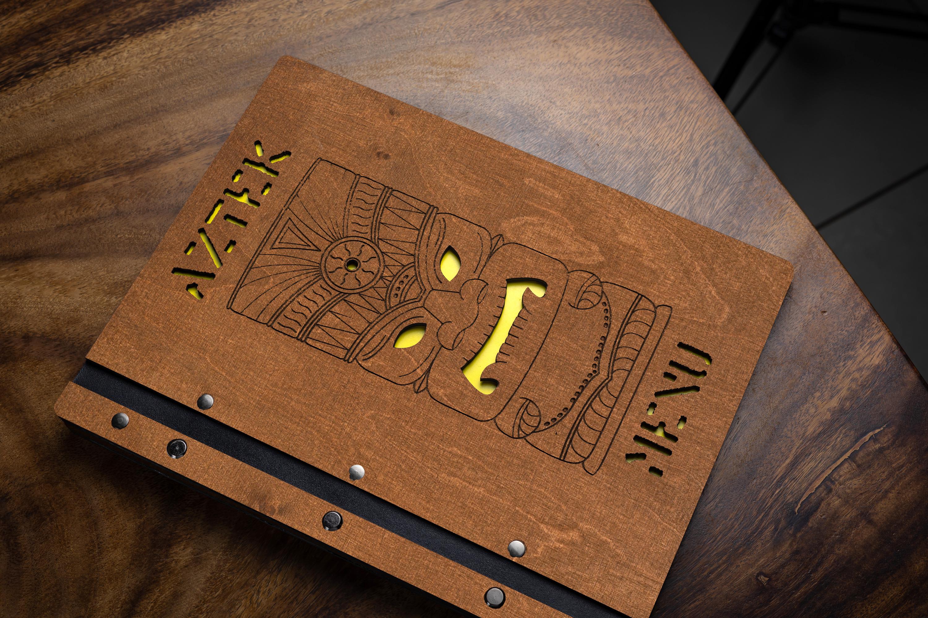 Custom Plywood Menu Holder, Engraved Restaurant Menu - Etsy