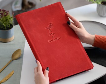 Leather Restaurant Menu Covers with Custom Logo, Cocktail List Holder