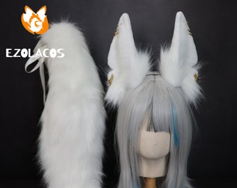 High Quality Anubis wolf ear,White/Black/Gray beast ear,Cosplay ear headband,Dieb ear,Wolf ear cosplay headband,Game role ear,Furry ears