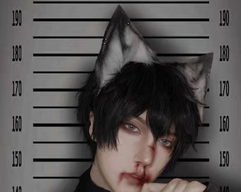 Wolf ears black,Black wolf ears,Wolf cosplay,Wolf ears headband,Wolf ears realistic,Wolf ears and tail,Wolf ears light,Flash,Faux fur ears