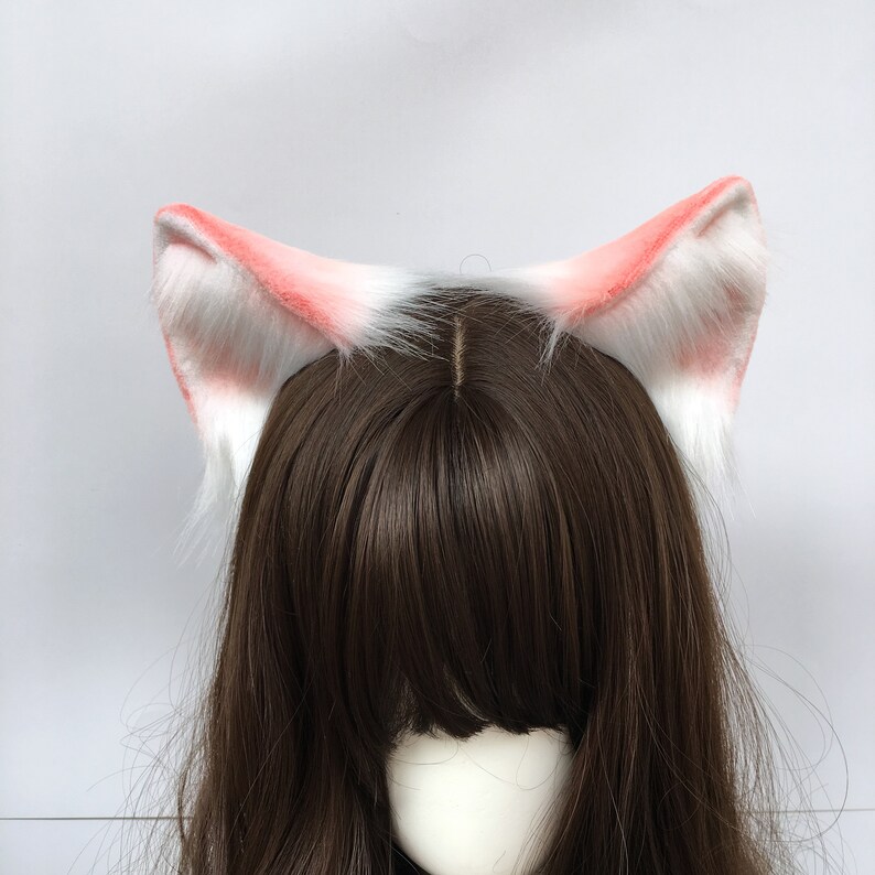 Realistic Pink kitten ears with jewelPink cat ears with Etsy