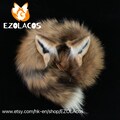 Handmade Faux Fur Animal Fox Ears and Tail Set Cosplay,Wolf Plush Ear and Tail,Beast Ears,Plush Animal Ear Brown,Werewolf Ear,Halloween Gift