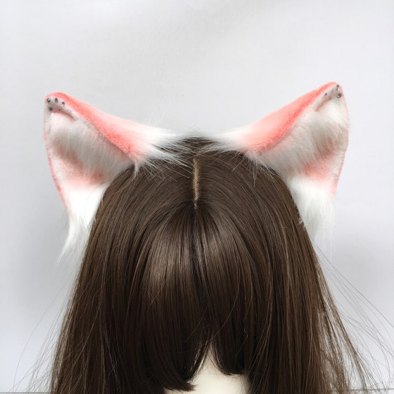 Realistic Pink Kitten Ears With Jewelpink Cat Ears With Etsy