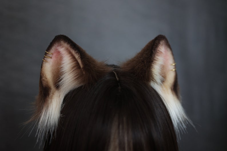 Realistic Black Cat Ears and Tail Setcat Ears Plush Etsy