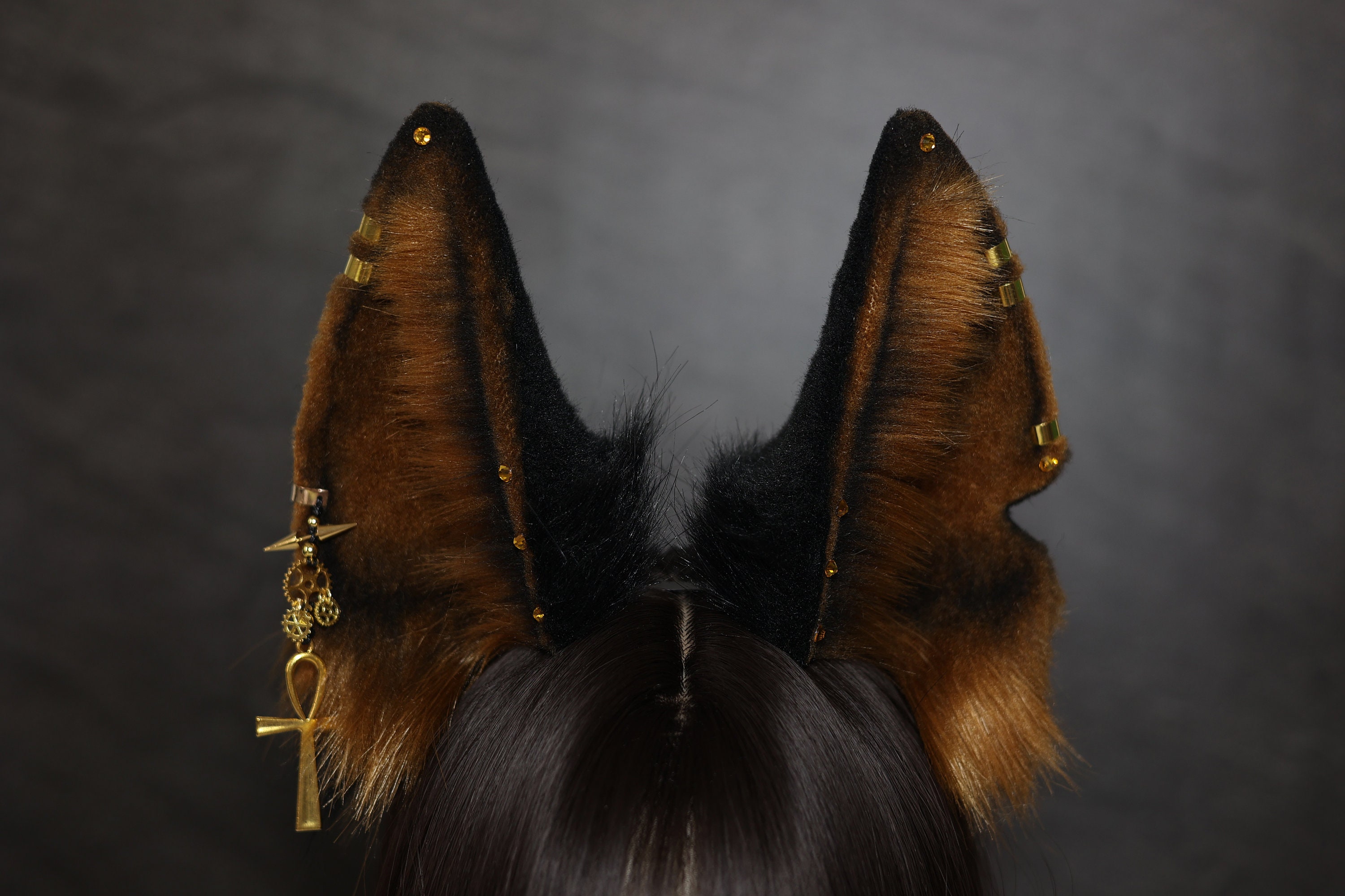 Realistic Black Cat Ears And Tail Setcat Ears Plush