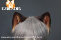 Handmade Cat Ears and Tail,Kitten Ears and Tail Cosplay,Halloween Cosplay Costume Party Faux Furs Animal Furry Ear,Plush Animal Ear and Tail