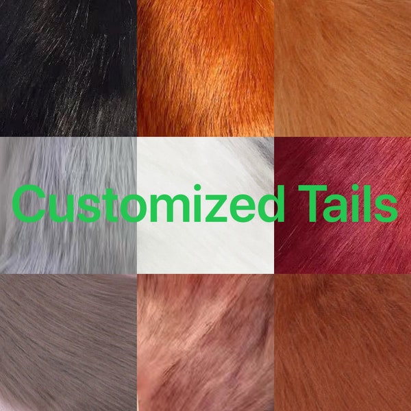Personalization,Customization,Custom-made,Fox tail,Wolf tail,Cat tail,Kitten tail,Bunny tail,Rabbit tail,Dog tail,Cosplay ears and tail