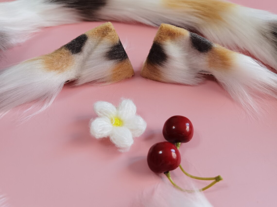 Cute Flowercat Ear and Tail Set for Adult and Kidskitten Ear Etsy