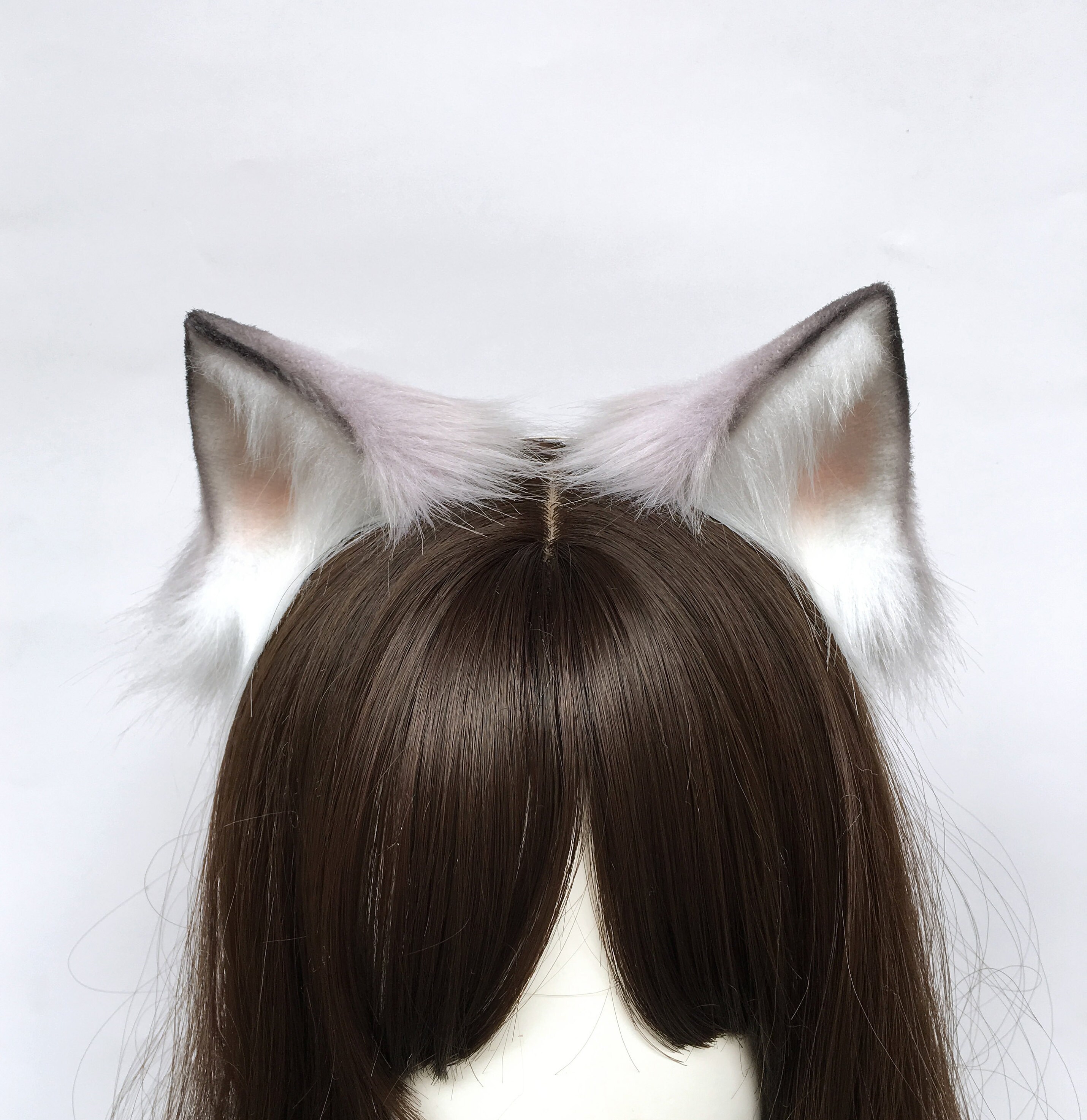 Natural pierced cat ears /fur ears/neko/furry/cosplay/costume/fur/ears