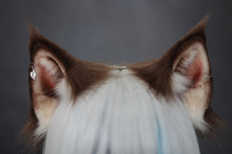 Realistic Cat Ears and Tail Setdark Brown Cat Ears and Etsy