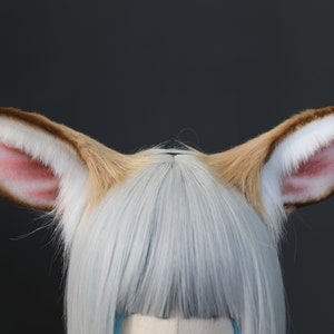 5.2"Luxury Sika Deer Ears Headband,White Rabbit Ear Headband,Spot Rabbit Ear,Gray Rabbit Ear,White Bunny Ear Headband,Lolta Bunny Headband