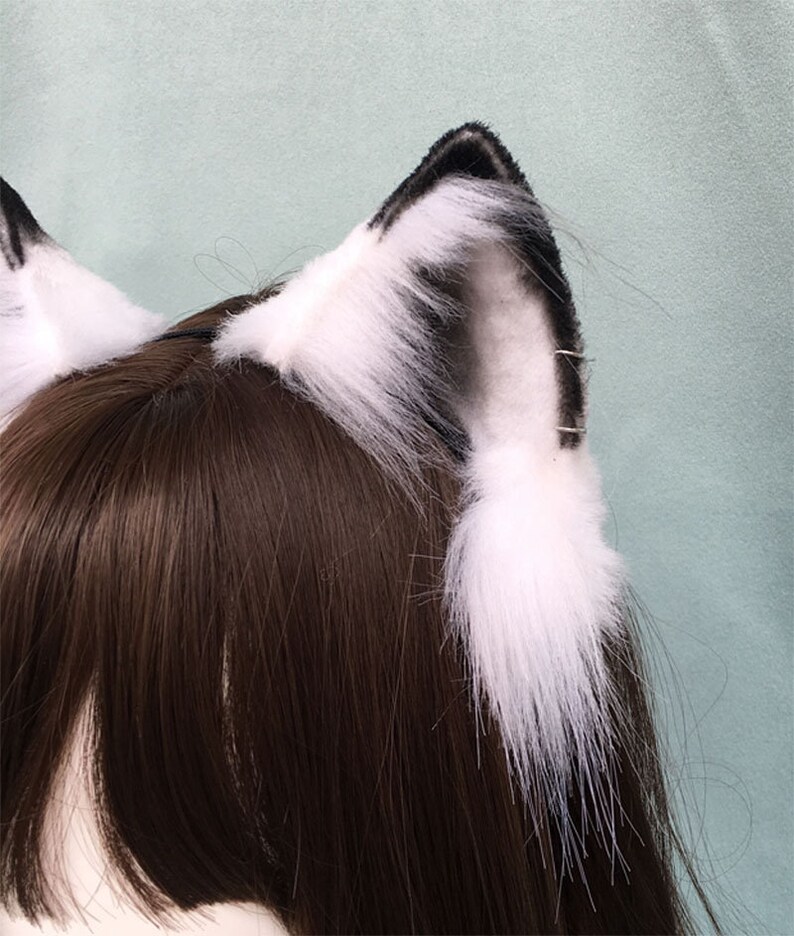 Realistic Handmade faux earsWhite black Cat earsOriange cat Etsy