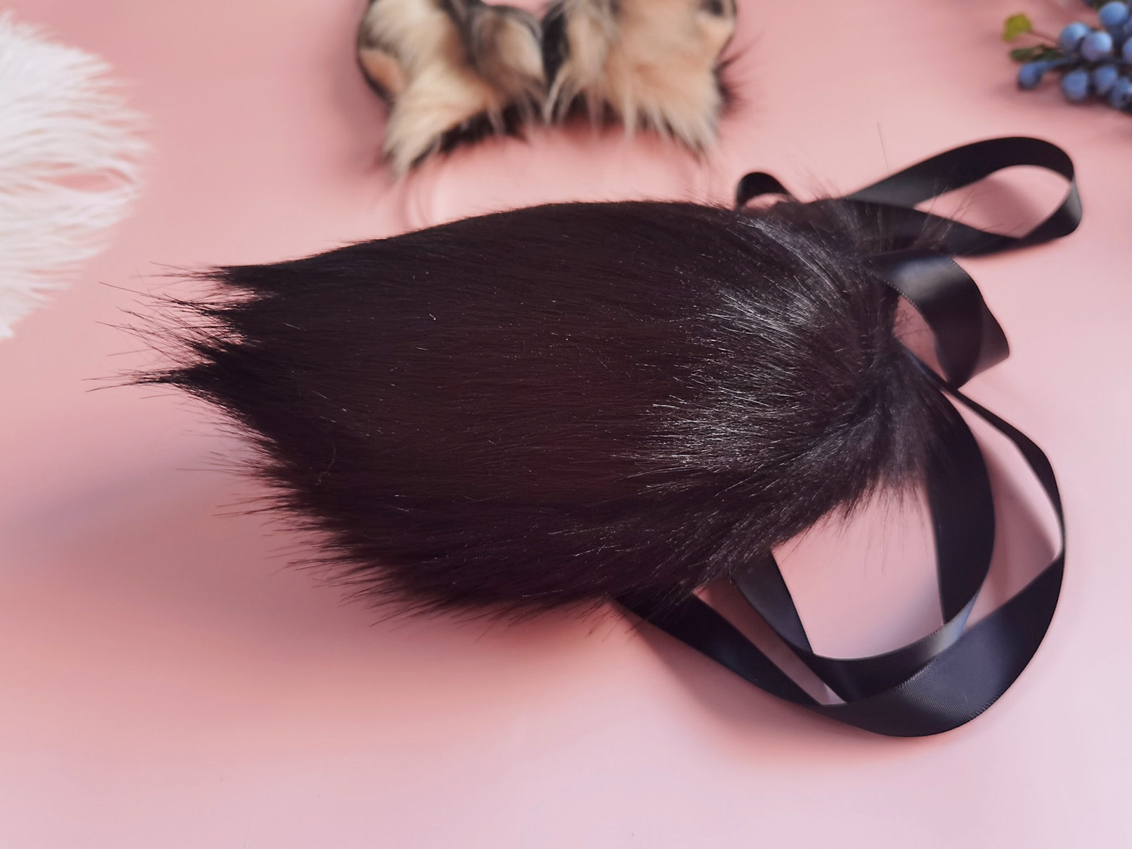 Cute Black Bunny Ears and Tail Setblack Bunny Ears and Etsy