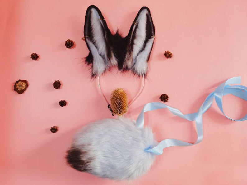 Cute Black Bunny Ears and Tail Setblack Bunny Ears and Etsy