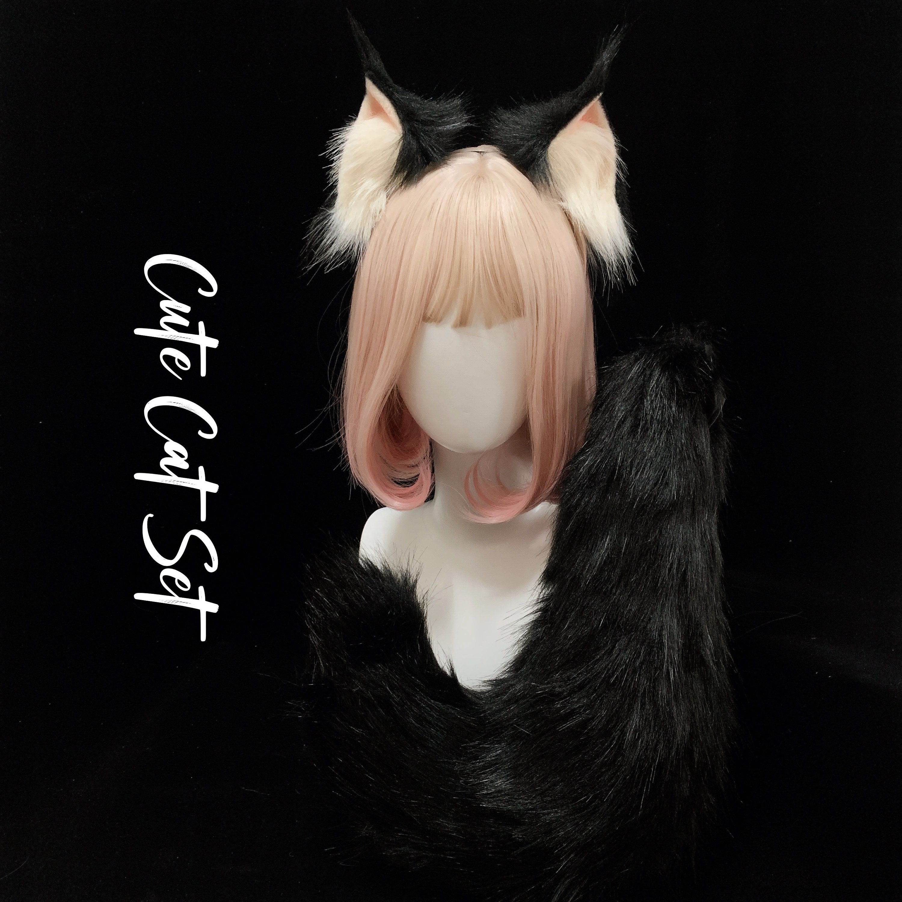 Cute Cat Ears and Tail Setcosplay Cat Costume Ears Etsy Finland