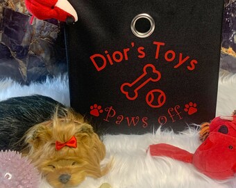 Dog Toy Storage Bin: Personalized Pet Toy Box