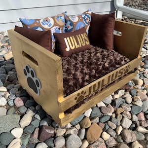 Pet bed, Dog bed, Custom ped bed, wooden pet bed