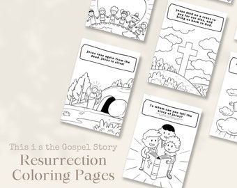 This is the Gospel Story COLORING PAGES [Resurrection, Holy Week, Easter]